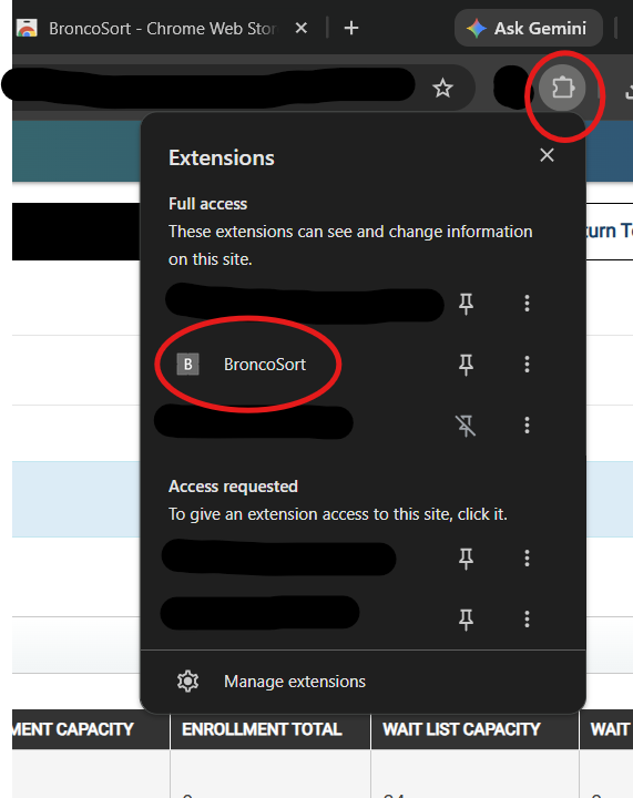 Open BroncoSort from Chrome